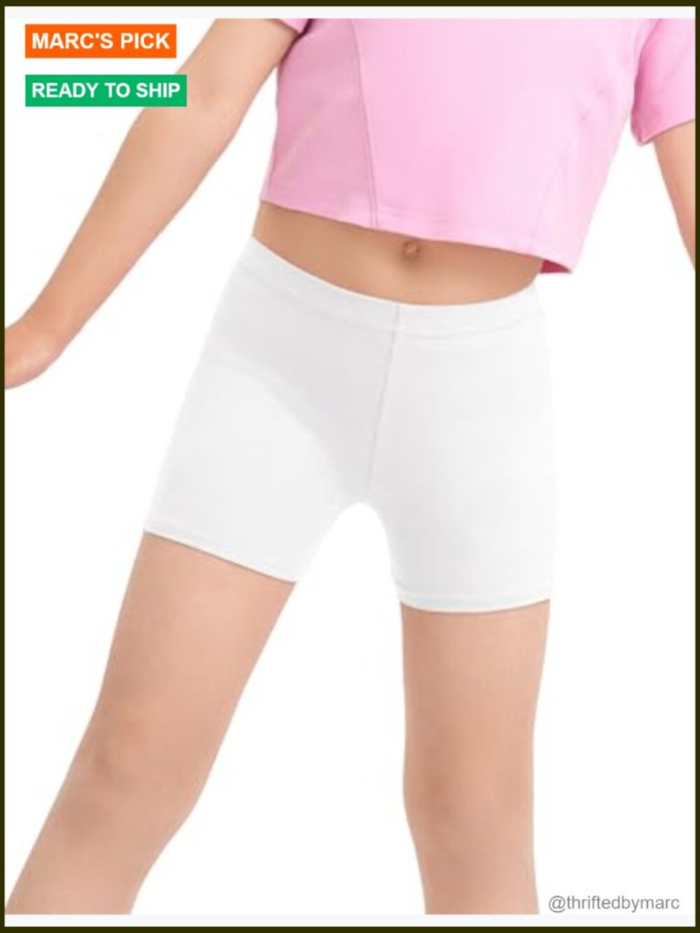 3 Pack Girls Bike Shorts Cartwheel Cotton Under Dress Biker Shorts for Dance - Picture 2 of 7